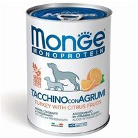 Вологий корм для собак Monge Dog Fruit Monoprotein індичка з цитрусами 400 г
