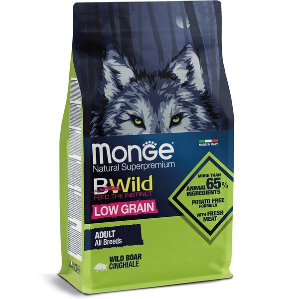 Сухой корм для собак Monge Dog Be Wild Low Grain с мясом дикого кабана, 2,5 кг