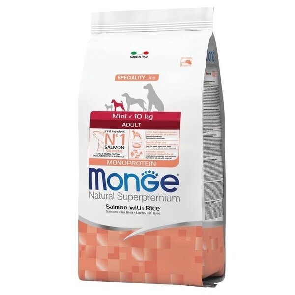 Сухой корм для собак Monge Dog Mini Adult лосось и рис 7,5 кг