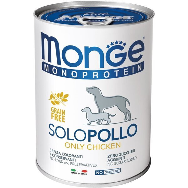 Влажный корм для собак Monge Dog Solo с курицей 400 г