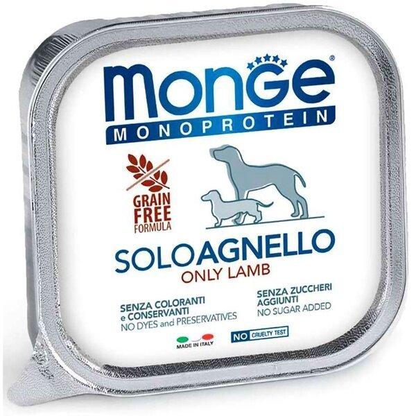 Влажный корм для собак Monge Dog Solo с ягненком, 150 г