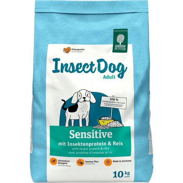 Сухой корм для взрослых собак Green Petfood InsectDog Sensitive 10 кг
