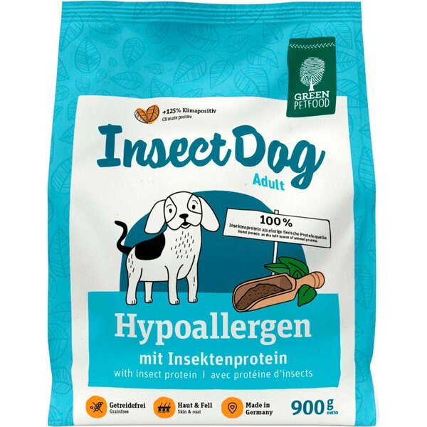 

Сухой корм для взрослых собак Green Petfood InsectDog Hypoallergen 900 г