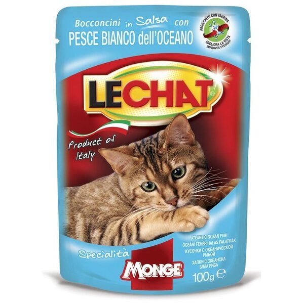 

Влажный корм для кошек Monge LeChat Wet Adult океаническая риба 100 г