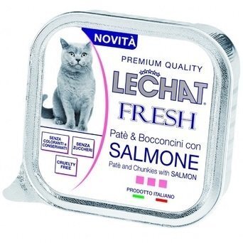 Влажный корм для кошек Monge &quot;Lechat Fresh&quot; лосось 0,1кг фото 