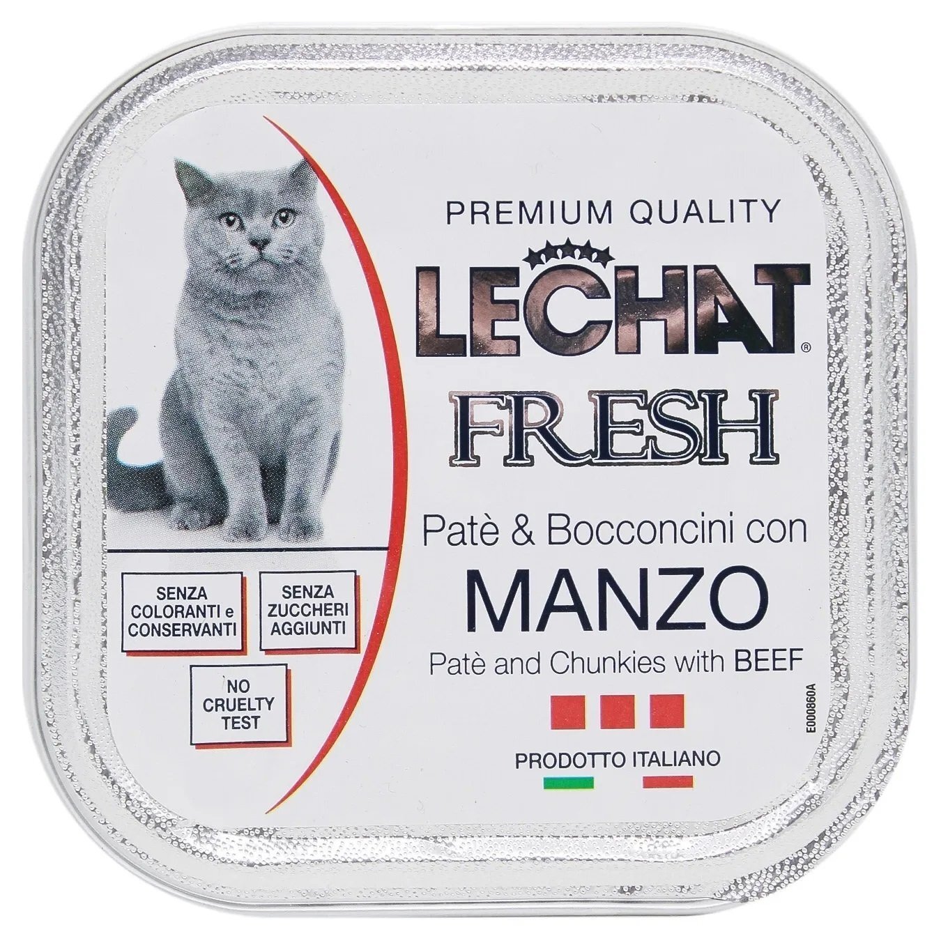 Влажный корм для кошек Monge "Lechat Fresh" говядина 0,1кг фото 1