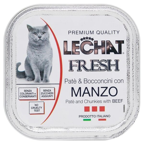 

Влажный корм для кошек Monge "Lechat Fresh" говядина 0,1кг