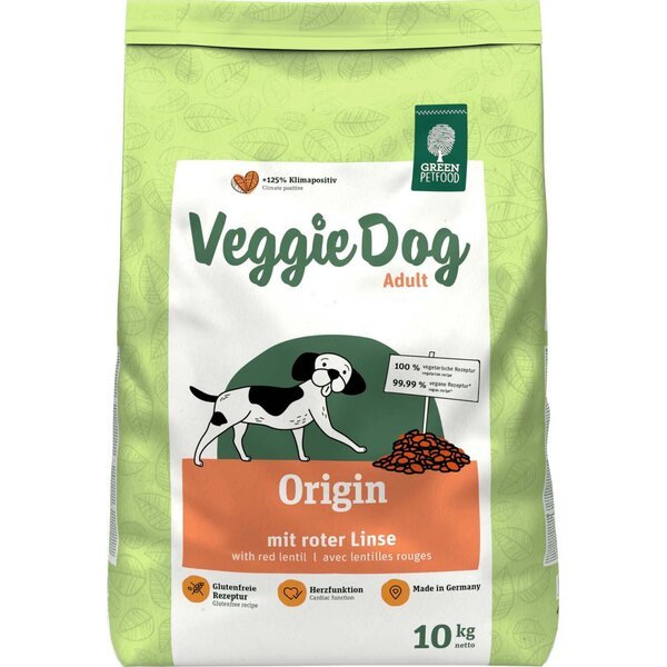 

Сухой корм для собак Green Petfood VeggieDog Origin с красной чечевицей 10 кг