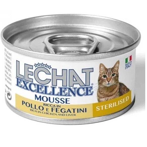 Влажный корм для стерилизованых кошек Monge LeChat Excellence с курицей и печенью 85 г фото 