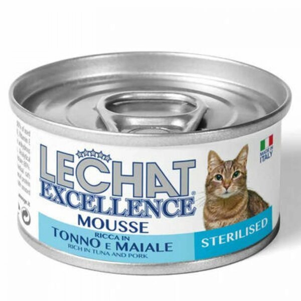 

Влажный корм для стерилизованых кошек Monge LeChat Excellence с тунцом и свининой 85 г