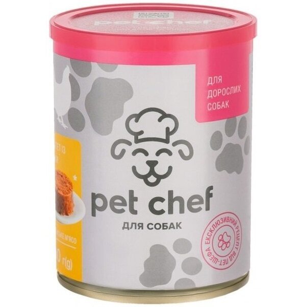 

Паштет для собак Pet Chef с курицей 360 г