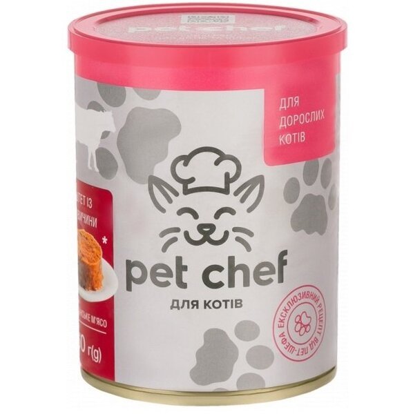 

Паштет для кошек Pet Chef мясное ассорти 360 г