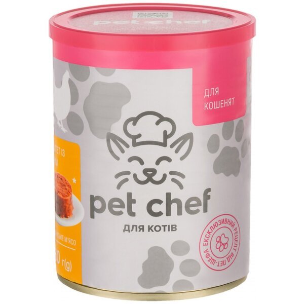 Паштет для котят Pet Chef с курицей 360 г – купить в Киеве | цена и ...
