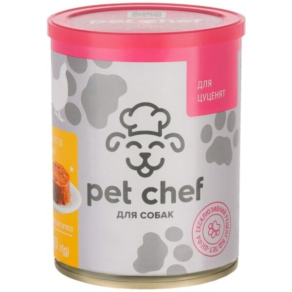 

Паштет для щенков Pet Chef с курицей 360 г