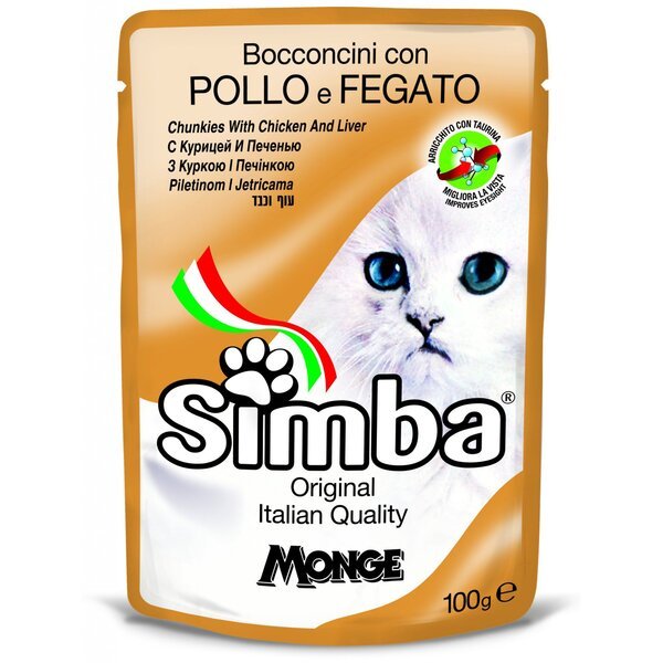 Влажный корм для кошек Simba Cat Wet курица и печень 100 г