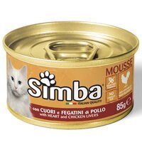 Консервы для кошек Simba Cat Wet куриные сердечки и печень 85 г