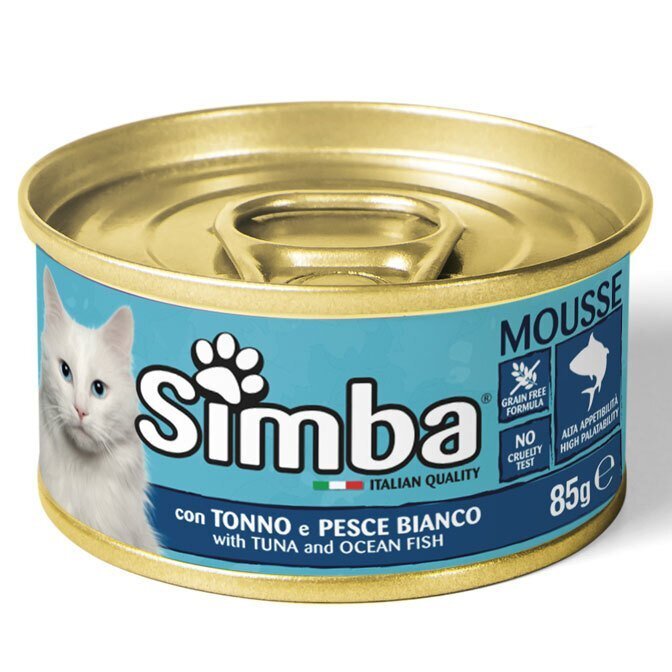 Консервы для кошек Simba Cat Wet тунец и океаническая рыба 85 г фото 