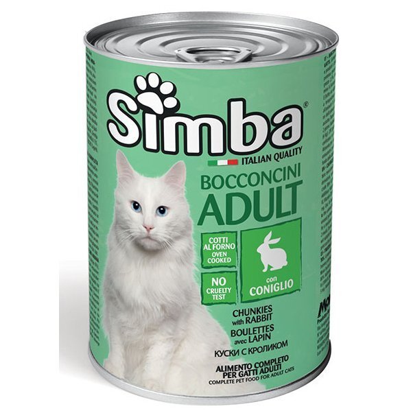 

Влажный корм для кошек Simba cat wet с кроликом 415 г