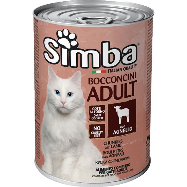 

Влажный корм для кошек Simba cat wet с ягненком 415 г
