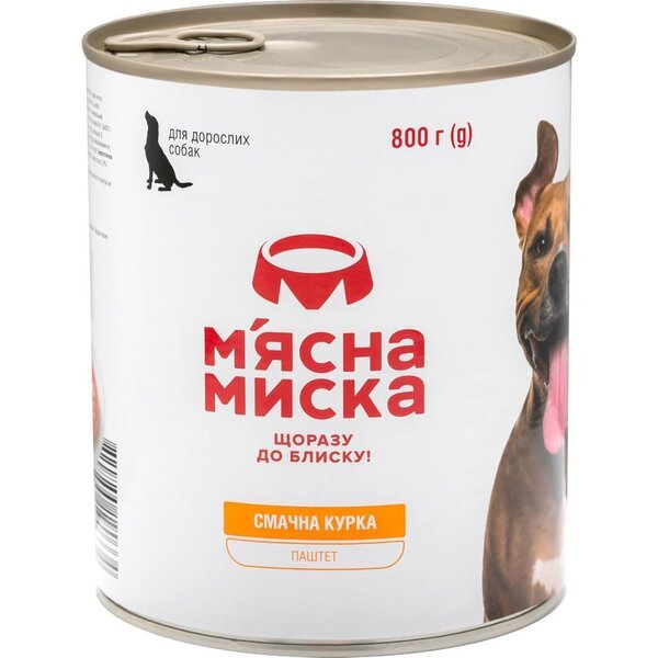 

Паштет для собак М'ясна Миска с курицей 800 г