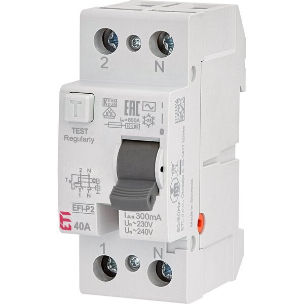 

Реле дифференциальное ETI (ПЗВ) 2р EFI-P2 40/0,3 тип AC (10kA) (2061232)