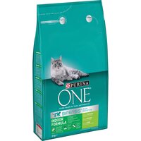 Сухой корм для взрослых кошек с индейкой и цельными злаками Indoor Purina One 3кг