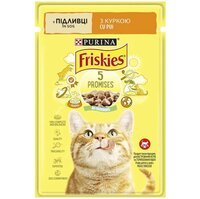 Влажный корм для кошек Friskies с курицей в соусе для взрослых кошек 85г