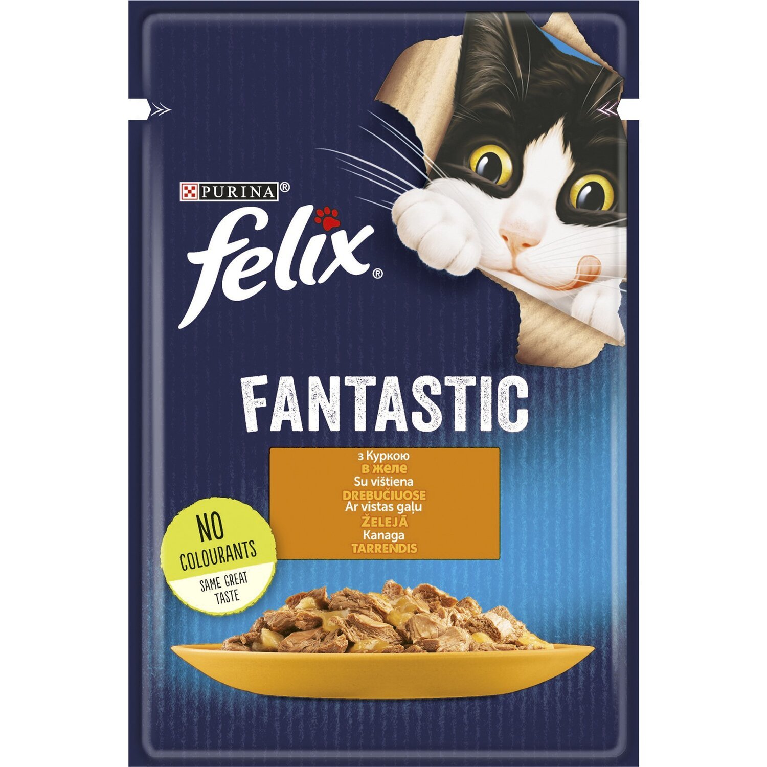 Вологий корм для кішок Felix Fantastic з куркою в желе 85 гфото
