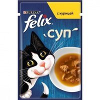 Влажный корм для кошек Felix Суп с Курицей 48 г