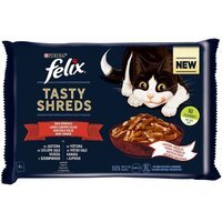 Влажный корм для кошек Felix Микс вкусов Аппетитные кусочки с говядиной и курицей 4x80г