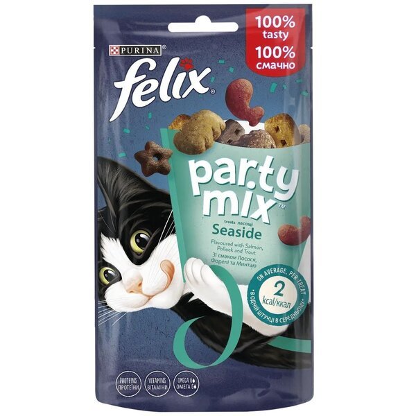 

Сухой корм для котов Felix Party Mix Ocean Mix океанический микс со вкусом лосося и форели 60 г