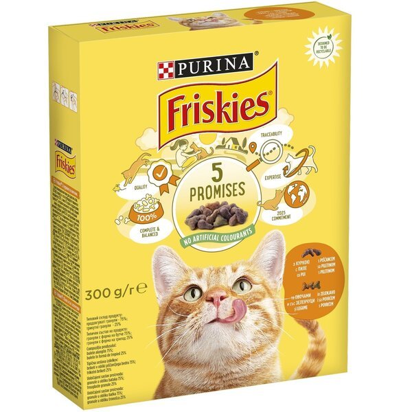 

Корм сухой для котов Friskies с курицей и овощами 300г