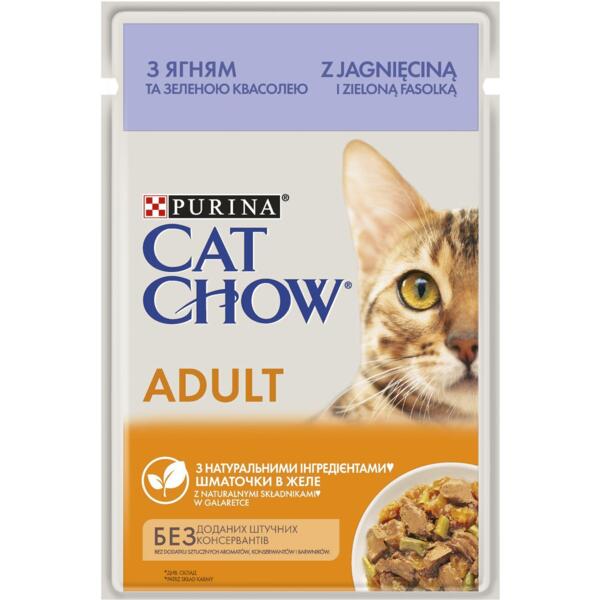 

Влажный корм для котов Purina Cat Chow Chow Adult с ягненком и зеленой фасолью 85г