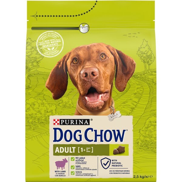 

Сухой корм для собак Dog Chow Adult Lamb с ягненком 2.5 кг