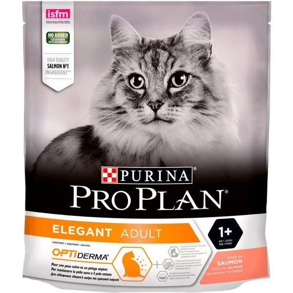 

Сухой корм для котов с чувствительной кожей Purina Pro Plan Elegant Adult с лососем 400 г