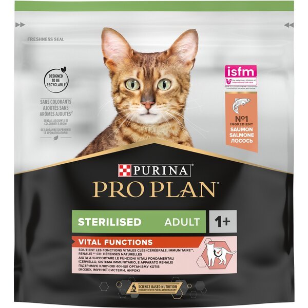 Сухой корм для стерилизованных котов Purina Pro Plan Cat Sterilised с лососем 400 г