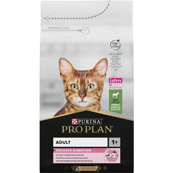 Сухой корм  для кошек с чувствительным пищеварением Purina Pro Plan Cat Delicate с ягненком, 1.5 кг