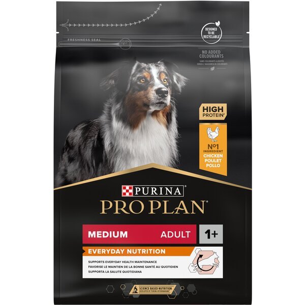 

Сухой корм для собак средних пород Purina Pro Plan Dog Medium Adult с курицей, 3 кг