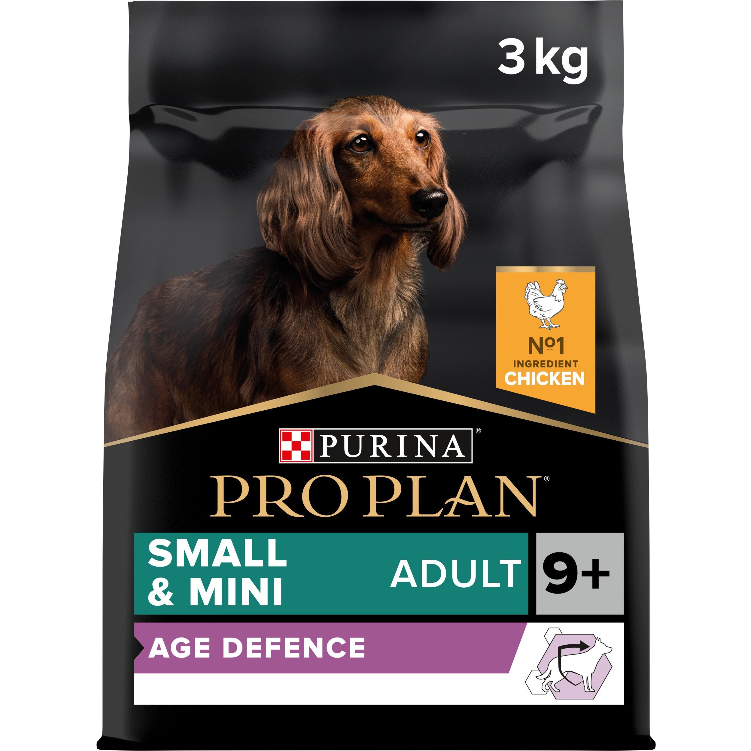 Сухой корм для собак мелких пород старше девяти лет Purina Pro Plan Small&Mini Adult с курицей, 3 кг фото 1