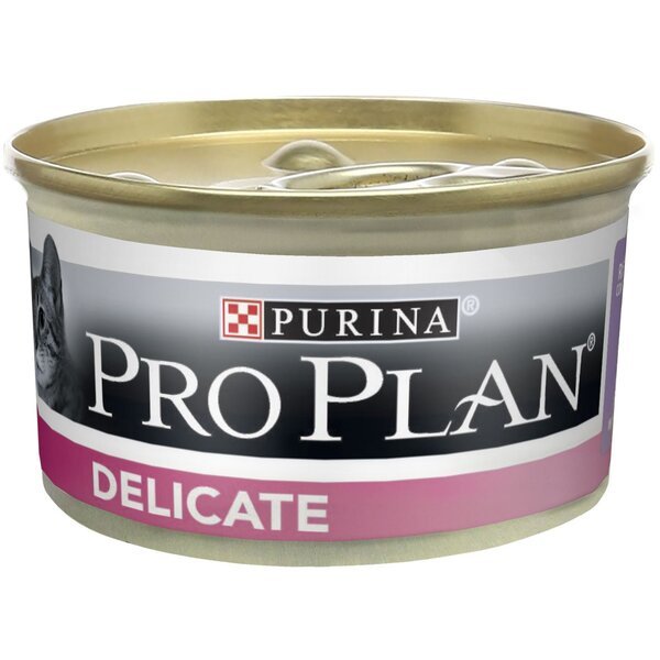 Влажный корм для кошек с чувствительным пищеварением Purina Pro Plan Delicate с индейкой, 85 г