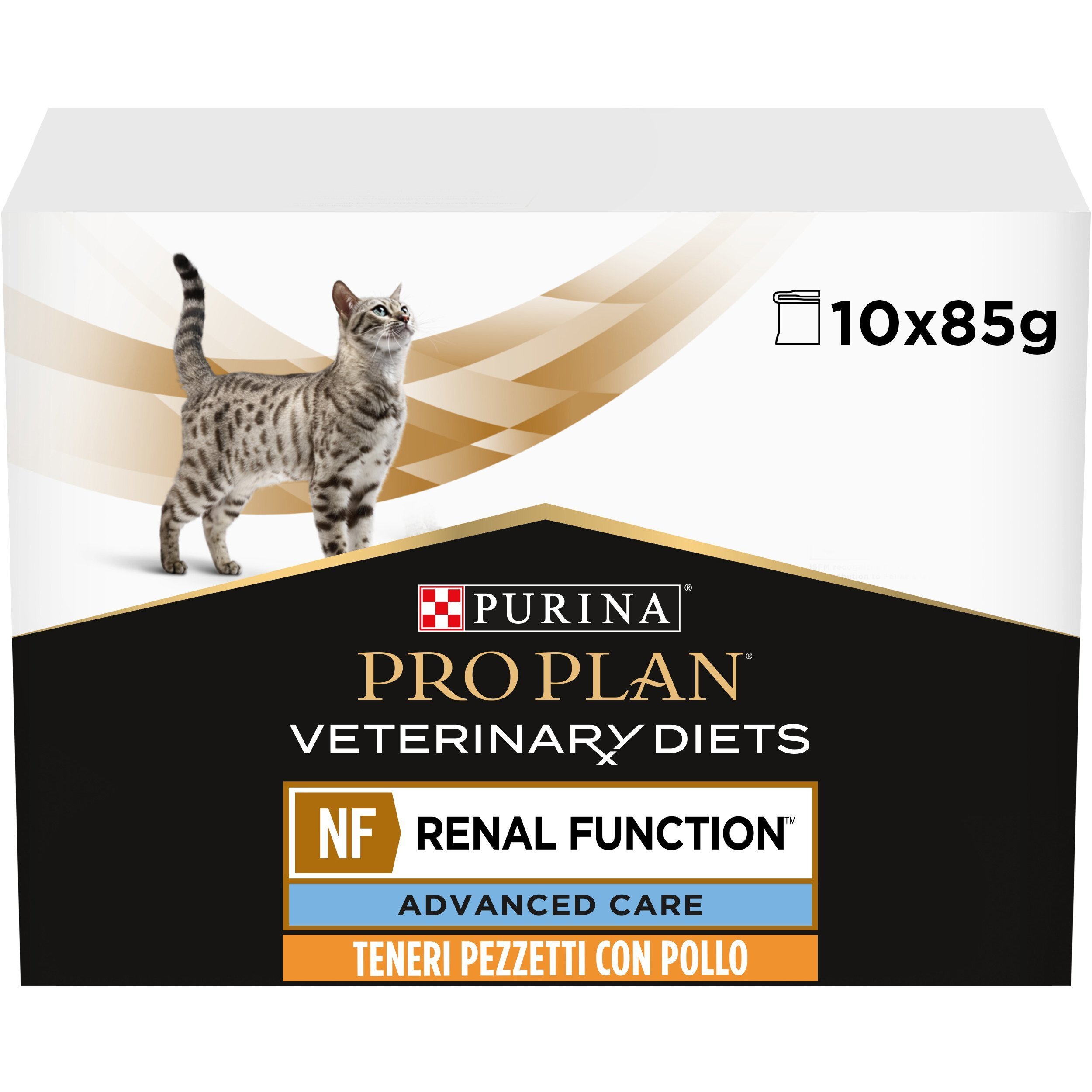 Влажный корм для кошек с болезнями почек Purina Pro Plan Veterinary Diets NF Renal Function с курицей 10x85 г фото 1