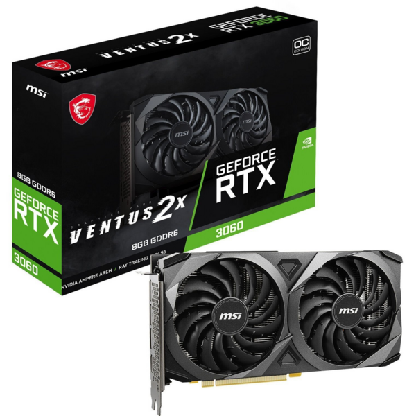 Акція на Видеокарта MSI GeForce RTX 3060 8GB GDDR6 VENTUS 2X OC від MOYO