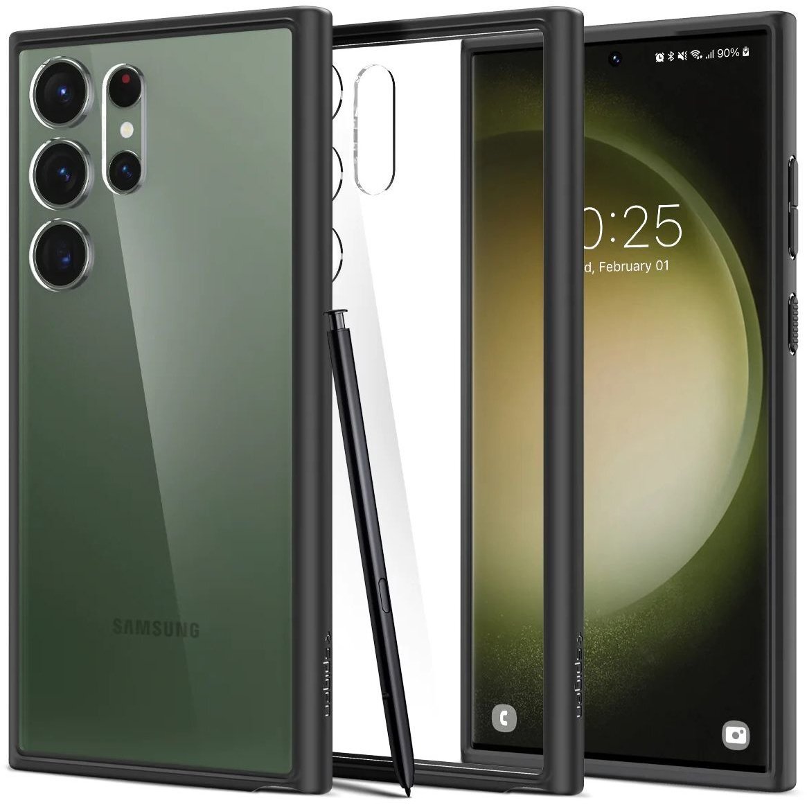 Чехол Spigen для Samsung Galaxy S23 Ultra Ultra Hybrid, Matte Black (ACS05618) фото 1