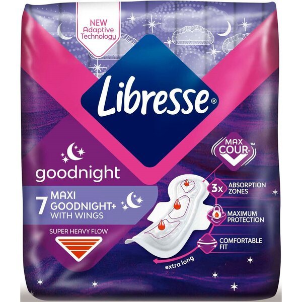 Гигиенические прокладки Libresse Maxi Goodnight 7 шт