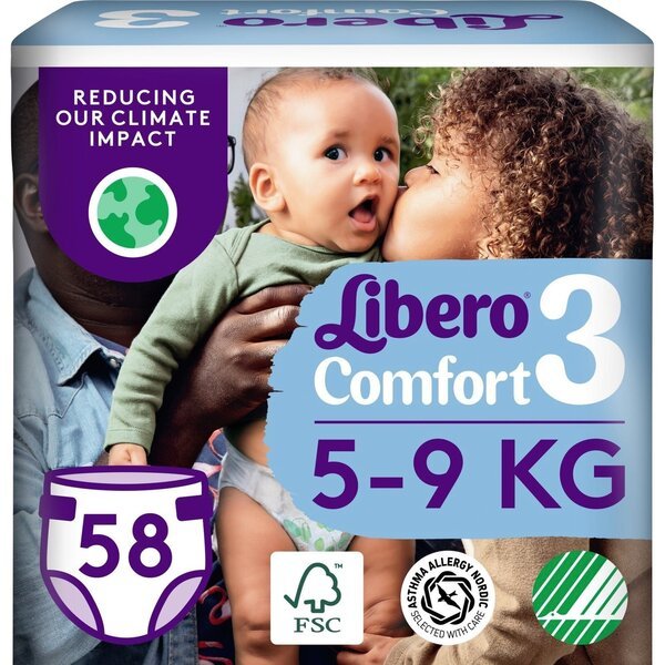 

Подгузники Libero Comfort 5-9 кг Размер 3 58 шт