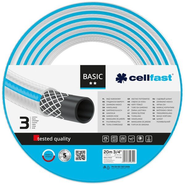 

Шланг садовый Cellfast BASIC 3/4'' 20м (10-420)