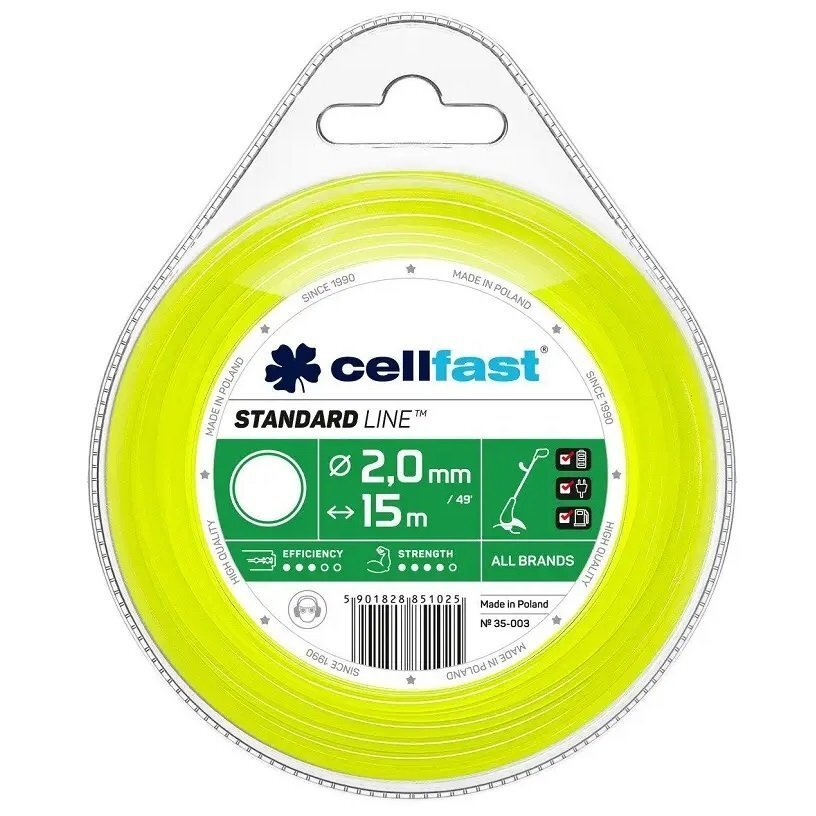 Леска косильная Cellfast 2.0 x 15м (35-003) фото 