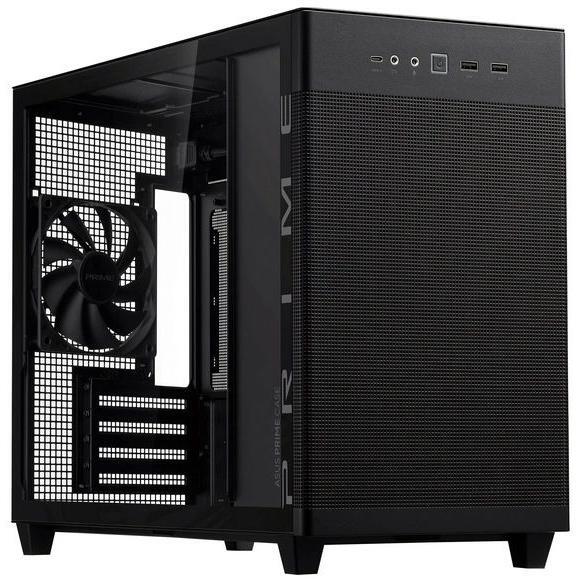 

Корпус ASUS Prime AP201 Tempered Glas, без БП, 2xUSB3.2, 1xUSB Type-C, Tempered Glass side, mATX, Black