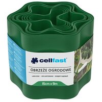 Лента газонная Cellfast, бордюрная, волнистая, 15см x 9м, зеленая (30-002H)