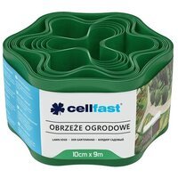 Стрічка газонна Cellfast, бордюрна, хвиляста, 10см x 9м, зелена (30-001H)